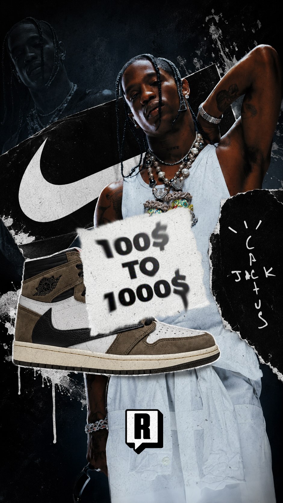 من مئات دولارات الى الاف دولارات؟؟
Nike SB Dunk Low x Cactus Jack

#fashion 
#music